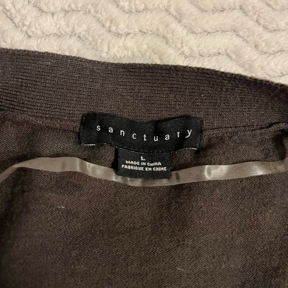 Sanctuary Green/multicolor Camoflage Open Long Cardigan Sz L - Picture 5 of 6